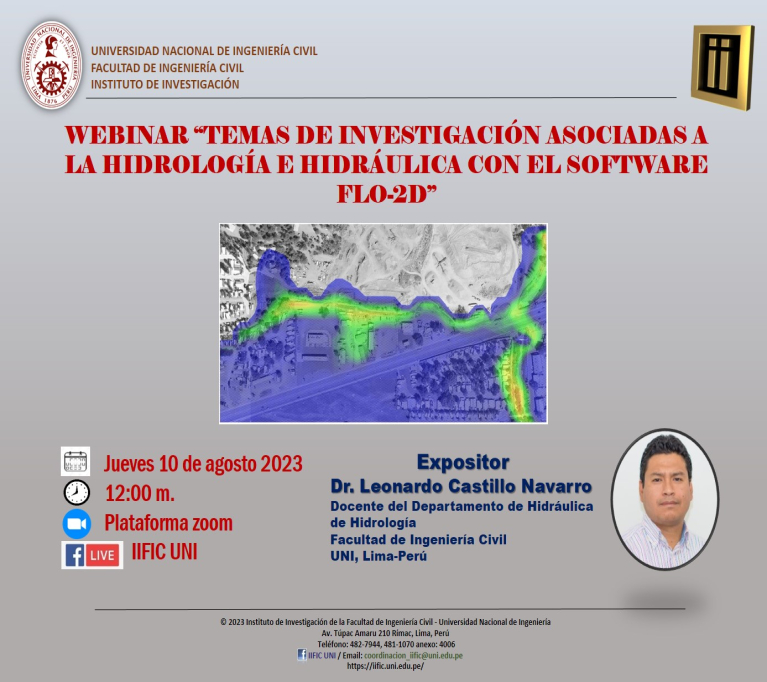 Webinar: Temas de investigación asociadas a la hidrología e hidráulica con el software FLO-2D