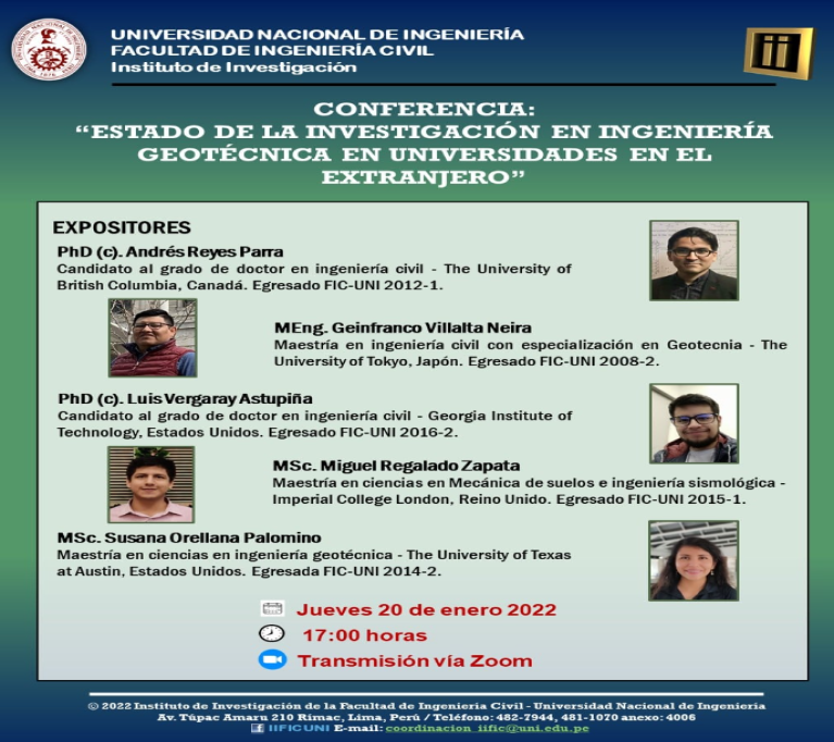 Estado de la Investigación en Ingeniería Geotécnica en universidades en el extranjero